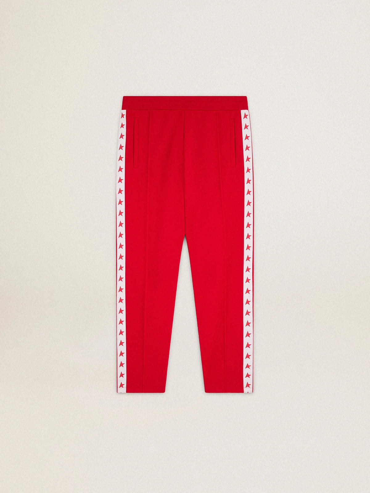 Pantalone jogging da uomo di colore rosso con stelle sui lati