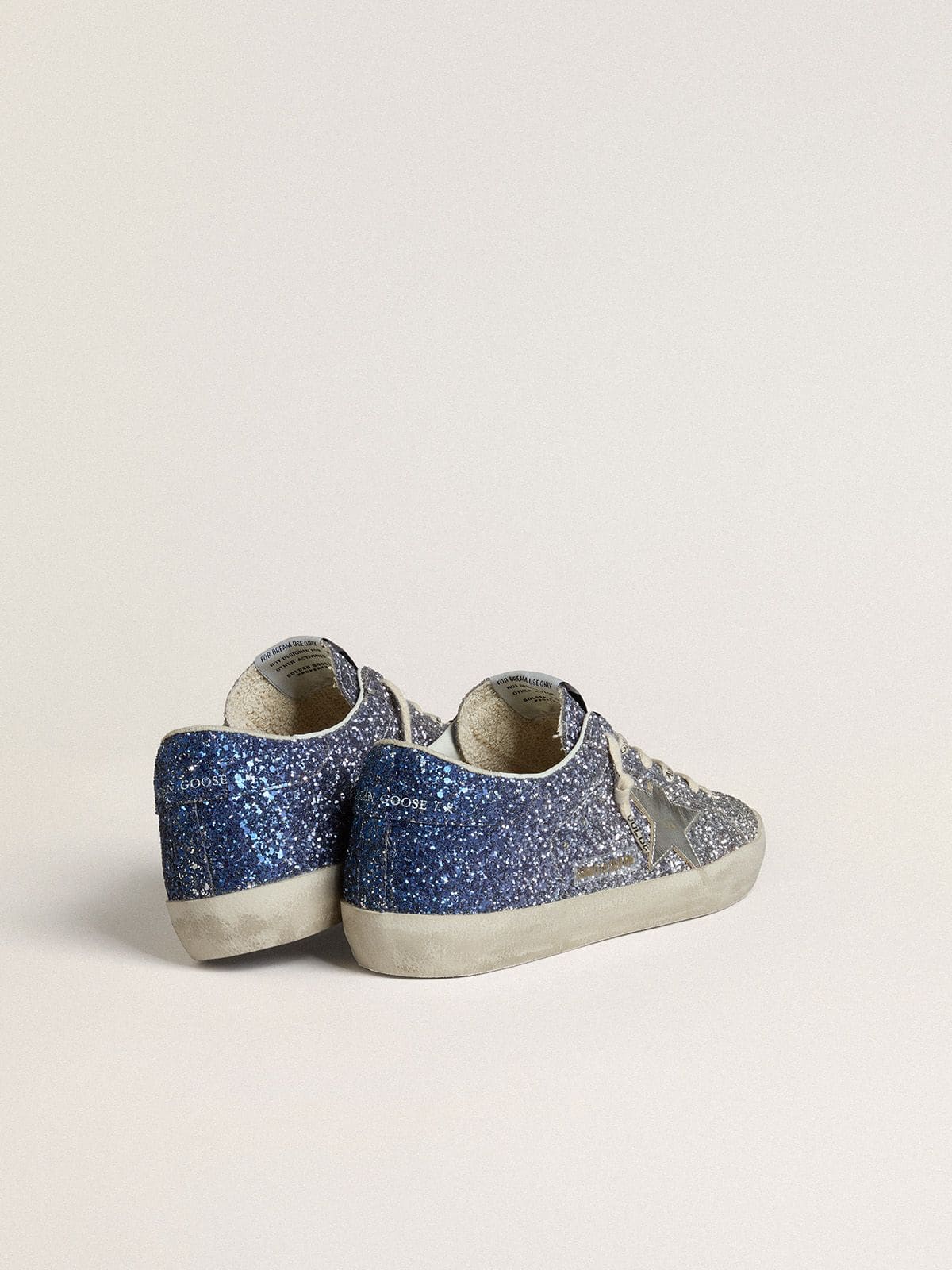 Super-Star LTD in multicolor glitter with silver metallic leather star