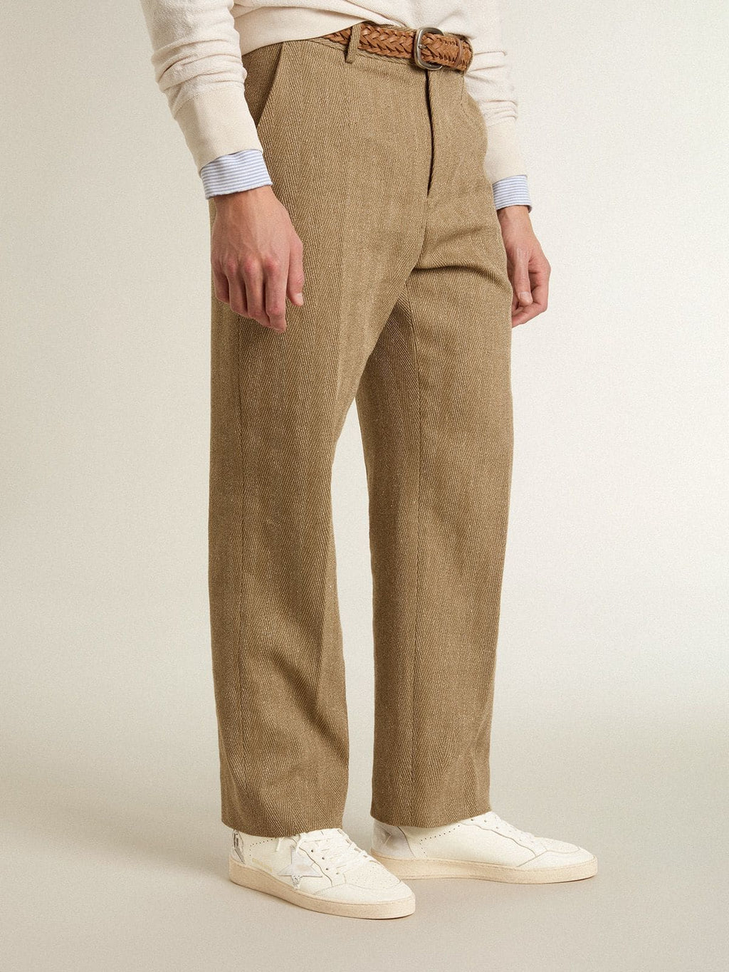 Ball Star LTD in cream with white suede star and metallic silver leather heel tab