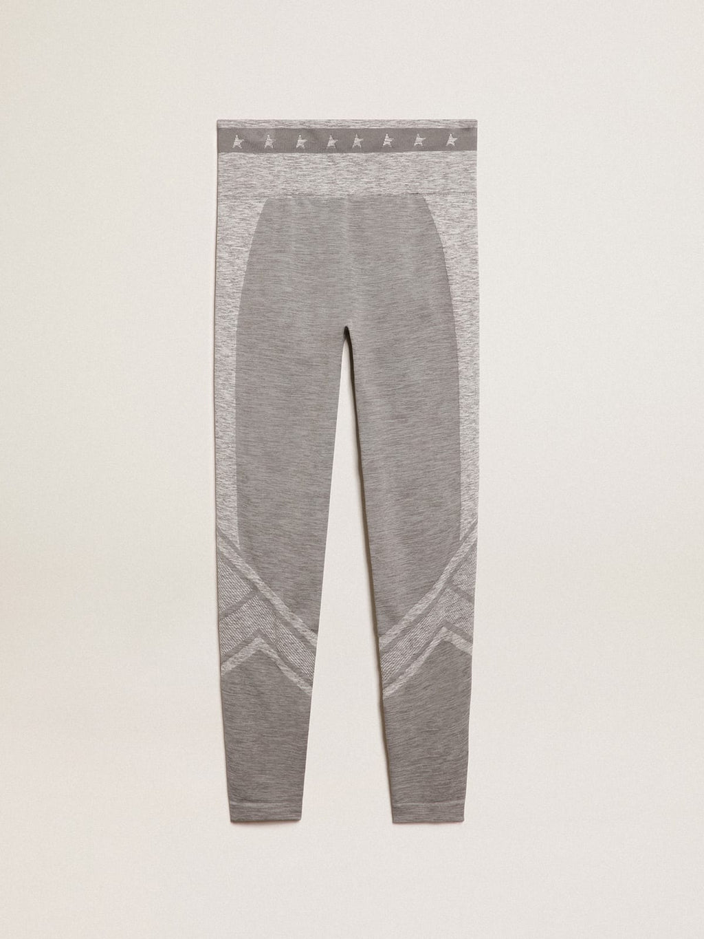 Leggins a mezza cucitura da donna di colore grigio melange