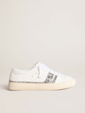 Sneaker Yatay Model 1B sostenibile con tomaia bio-based bianca e Y in glitter argento riciclato