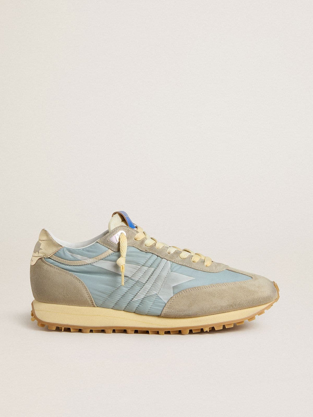 Men’s Marathon with light blue nylon upper and pastel blue star