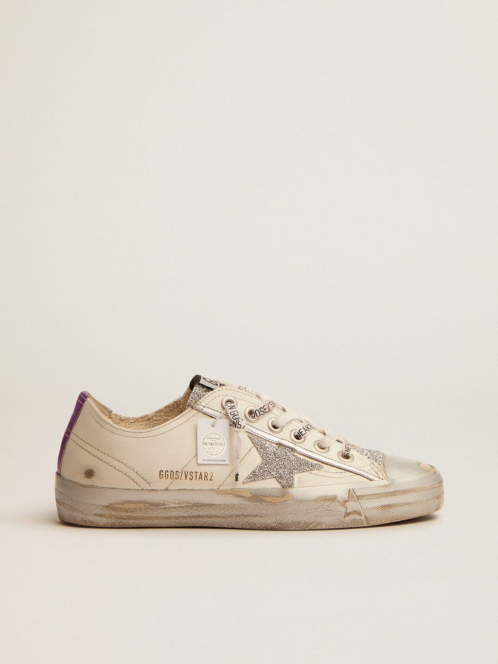 Sneaker V-Star LTD in pelle bianca e cristalli Swarovski