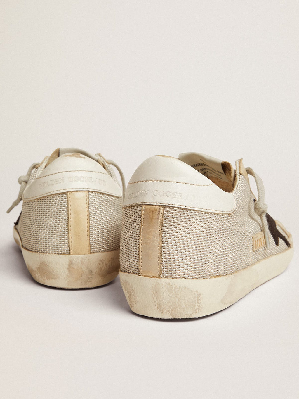 Sneakers Super-Star donna in pelle con inserto in mesh