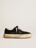 Space-Star Uomo in nylon con stella e talloncino in pelle nera